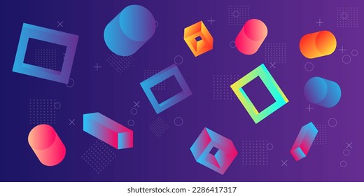 blue abstract  geometric dynamic  for business finance and technology background