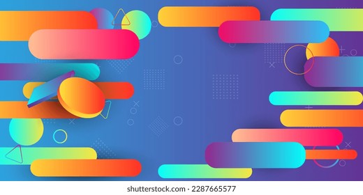 blue abstract  geometric dynamic  for business finance and technology gradient background - Shutterstock ID 2287665577