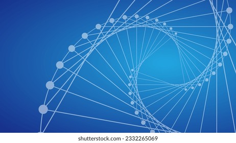 Blue abstract geometric linear background with triangle shapes. Vector editable illustration