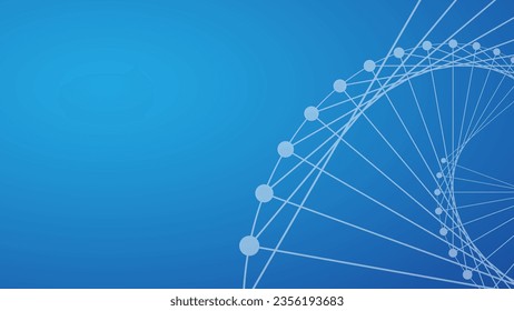 Blue abstract geometric linear background with triangle shapes. Vector editable illustration