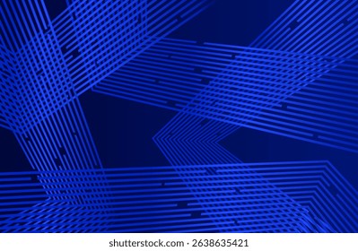 Blue abstract geometric lines background - perfect for art exhibitions