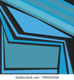 Líneas geométricas abstractas azules, fondo negro