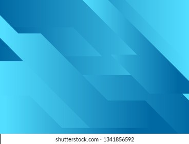 Blue abstract geometric minimal tech background. Vector design