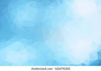 Blue abstract geometric rumpled triangular low poly style vector illustration graphic background