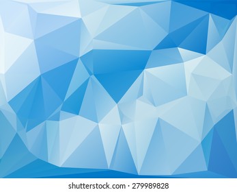 Blue abstract geometric rumpled triangular low poly style vector illustration graphic background