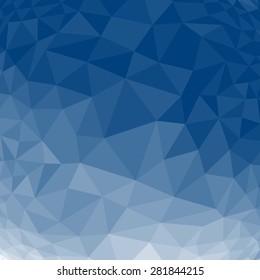 Blue abstract geometric rumpled triangular low poly style vector illustration graphic background
