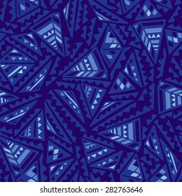 Blue abstract geometric seamless. Endless texture. Seamless pattern can be used for textile, wallpaper, wrapping paper, web design