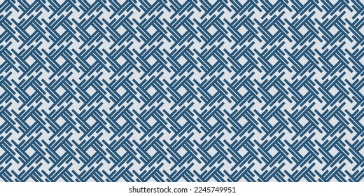 Blaues abstraktes geometrisches nahtloses Muster. Mosaike Hintergrundstruktur, Vektorgrafik.