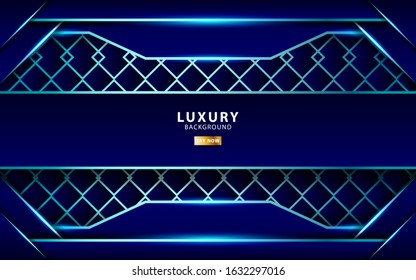 blue abstract geometric shape background with blue line, vector illustration.