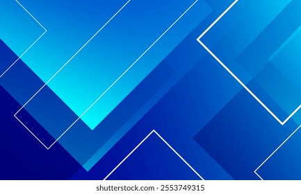 Blue abstract geometric shapes background. Vector illustration