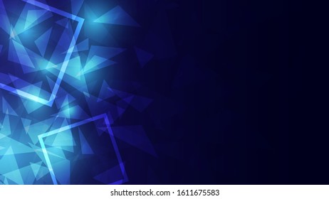 blue abstract geometric technology background,futuristic innovation technology backdrop,abstract triangle vector design