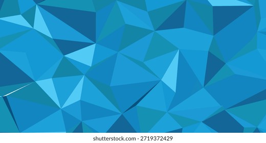 Blue Abstract Geometric Triangles Background With Polygonal Pattern And Modern Texture Design