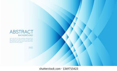 Blue abstract Geometric wave vector graphic background. Minimal texture cover design, flyer template, banner, web page, book cover, advertisement, printing template, decoration wallpaper.