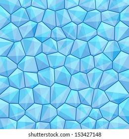 Blue abstract geometrical background with hexagon, triangle shapes with copy space for your text, sign. Empty template swatches square format. Vector illustration clip-art web design element 10 eps