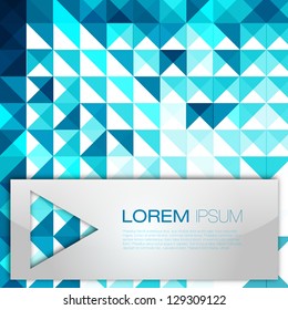 Blue Abstract Geometrical Background | Mosaic Vector Illustration | Modern Layout