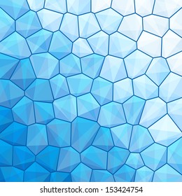 Blue abstract geometrical background with sexangle, triangle shapes with copy space for your text, sign. Color template swatches square format. Vector illustration clip-art web design element 10 eps