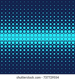 Blue abstract geometrical halftone dot pattern background - vector graphic from circles