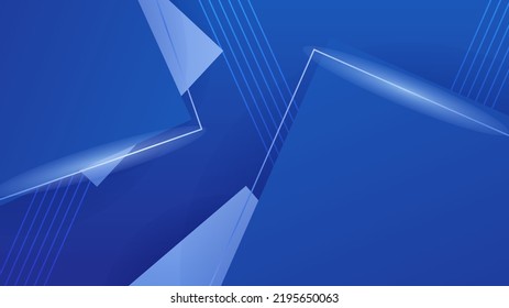 Blue abstract geometry tech abstract subtle background vector illustration. Suit for presentation design, web banner, social media cover, certificate background