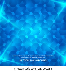 Blue abstract glowing light background. Vector illustration EPS 10 for design website or flyer / presentation template / brochure layout page / cover book or magazine / advertising booklet 