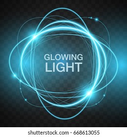 Blue Abstract glowing line