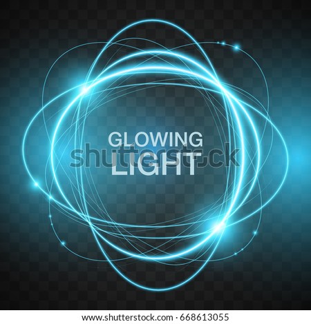 Blue Abstract glowing line