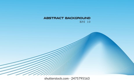 Blue abstract gradient background with curve line for backdrop or presentation