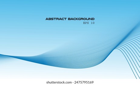 Fondo de degradado abstracto azul con línea de curva para el fondo o la presentación