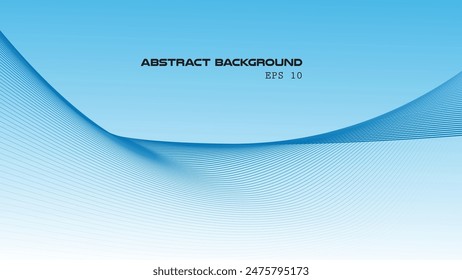 Blue abstract gradient background with curve line for backdrop or presentation