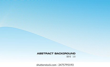 Blue abstract gradient background with curve line for backdrop or presentation
