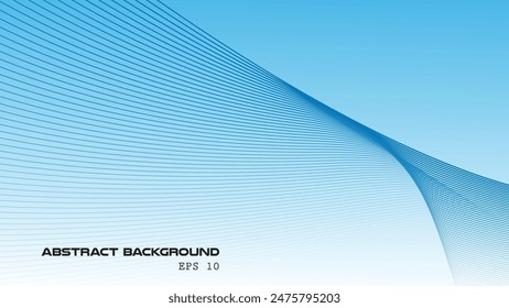 Blue abstract gradient background with curve line for backdrop or presentation