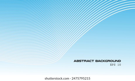 Blue abstract gradient background with curve line for backdrop or presentation