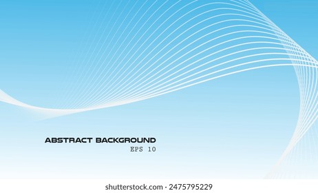 Blue abstract gradient background with curve line for backdrop or presentation