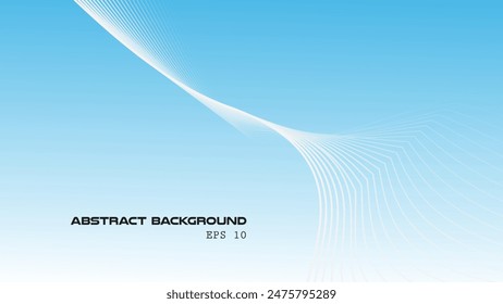 Fondo de degradado abstracto azul con línea de curva para el fondo o la presentación