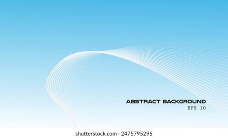 Fondo de degradado abstracto azul con línea de curva para el fondo o la presentación