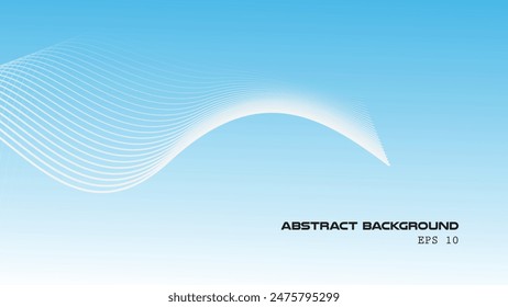 Blue abstract gradient background with curve line for backdrop or presentation