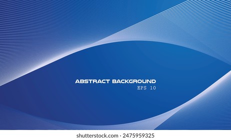 Fondo de degradado abstracto azul con línea de curva para el fondo o la presentación