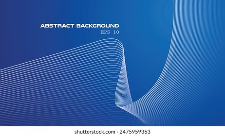 Blue abstract gradient background with curve line for backdrop or presentation