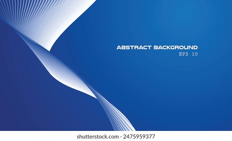 Fondo de degradado abstracto azul con línea de curva para el fondo o la presentación