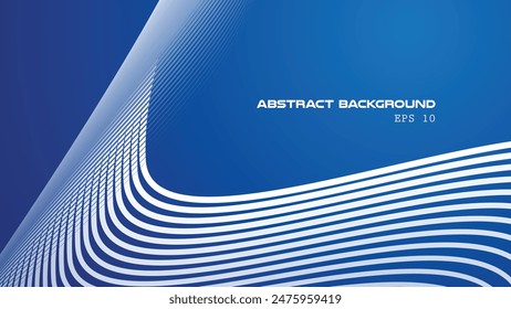 Blue abstract gradient background with curve line for backdrop or presentation