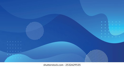 Fundo de gradiente abstrato azul. Composição em formas fluidas.