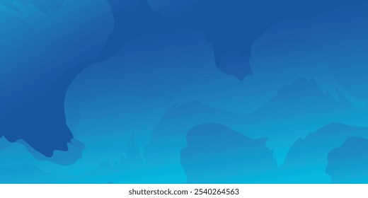 Blue abstract gradient background. Fluid shapes composition, modern, eps10.