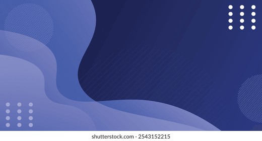 Blue abstract gradient background. Fluid shapes composition. Vector illustration eps10
