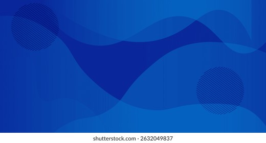 Blue abstract gradient background. Fluid shapes composition. Vector illustration