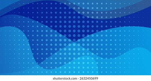 Blue abstract gradient background. Fluid shapes composition. Vector illustration