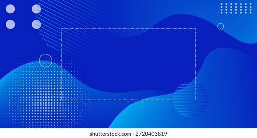 Fondo de gradiente abstracto azul. Composición de Formas fluidas. Ilustración vectorial