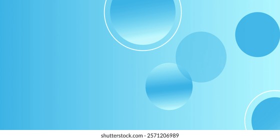  Blue abstract gradient background with glowing geometric rounded shapes pattern bubbles vector illustration eps10 .