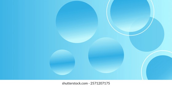  Blue abstract gradient background with glowing geometric rounded shapes pattern bubbles vector illustration eps10 .