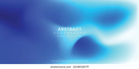 Blauer abstrakter Farbverlauf-unscharfer Hintergrund für modernes Poster, Banner, Tapetendesign. Vektorgrafik.