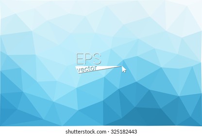 Blue abstract gradient gem geometrical polygonal background. Vector pattern.