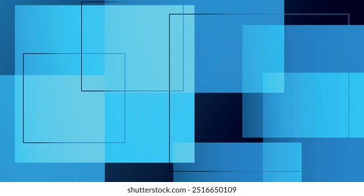 Blue abstract gradient shape background. Vector illustration, modern arrow lines.